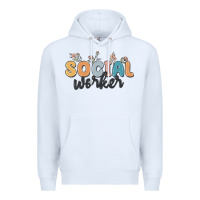 White social worker Premium Hoodie - MaliasSmallBusiness