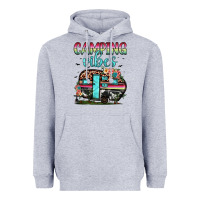 Heather Grey camping vibes Heavyweight Hoodie - JahusDesignShop