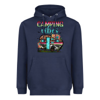 Navy camping vibes Heavyweight Hoodie - JahusDesignShop