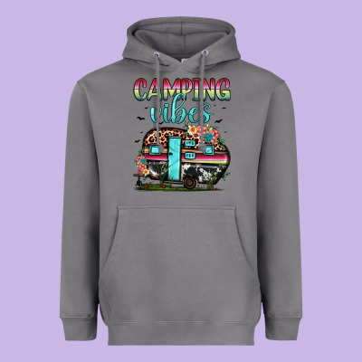 Camping Vibes Heavyweight Hoodie Designed By Jahusdesignshop