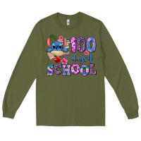 Army Green 100 days of school Long Sleeve Tee - AdoDesignShop
