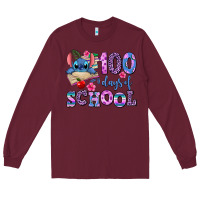 Burgundy 100 days of school Long Sleeve Tee - AdoDesignShop