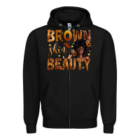 Black brown skin beauty Zipper Hoodie - Zillion Design Studio