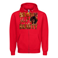Red brown skin beauty Zipper Hoodie - Zillion Design Studio