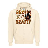Sandshell brown skin beauty Zipper Hoodie - Zillion Design Studio