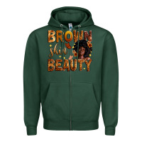 Sports Green brown skin beauty Zipper Hoodie - Zillion Design Studio