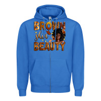 True Royal brown skin beauty Zipper Hoodie - Zillion Design Studio