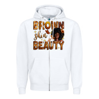 White brown skin beauty Zipper Hoodie - Zillion Design Studio