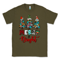 Army Green western trees merry and bright christmas Classic Tee - RanaPortraitStore