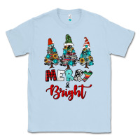 Dusty Blue western trees merry and bright christmas Classic Tee - RanaPortraitStore