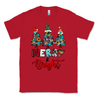 Red western trees merry and bright christmas Classic Tee - RanaPortraitStore