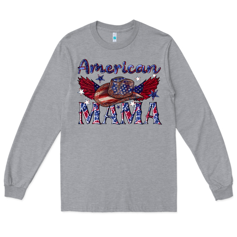 American Mama With Cowboy Long Sleeve Tee by texasbilliewilder | Teevron