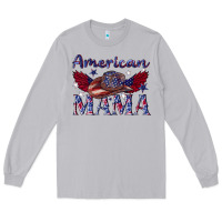 Moon Dust American mama with cowboy Long Sleeve Tee - texasbilliewilder