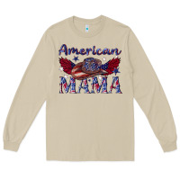 Mushroom American mama with cowboy Long Sleeve Tee - texasbilliewilder