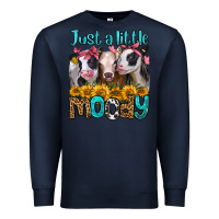 Navy just a little moody heifers Premium Sweatshirt - Jasminsmagicworld