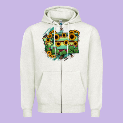 Washington State Map Zipper Hoodie Designed By Ranaportraitstore