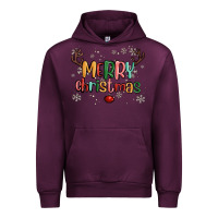 Mauve Wine merry christmas raindeerr Urban Hoodie - MaliasSmallBusiness