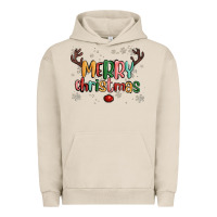 Pigment French Oak merry christmas raindeerr Urban Hoodie - MaliasSmallBusiness