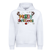 White merry christmas raindeerr Urban Hoodie - MaliasSmallBusiness