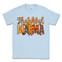 Dusty Blue thankful mama Classic Tee - texasbilliewilder