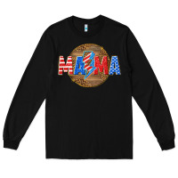 Black American mama with lightning bolt Long Sleeve Tee - texasbilliewilder
