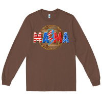 Chestnut American mama with lightning bolt Long Sleeve Tee - texasbilliewilder