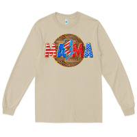 Mushroom American mama with lightning bolt Long Sleeve Tee - texasbilliewilder