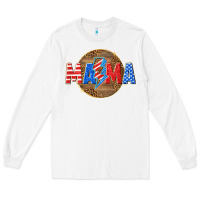 White American mama with lightning bolt Long Sleeve Tee - texasbilliewilder