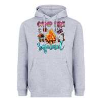 Heather Grey camp fire squad Heavyweight Hoodie - JahusDesignShop