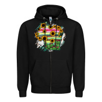 Black Wisconsin State Map Zipper Hoodie - RanaPortraitStore