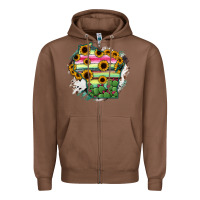 Chestnut Wisconsin State Map Zipper Hoodie - RanaPortraitStore