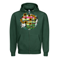 Sports Green Wisconsin State Map Zipper Hoodie - RanaPortraitStore