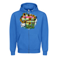 True Royal Wisconsin State Map Zipper Hoodie - RanaPortraitStore
