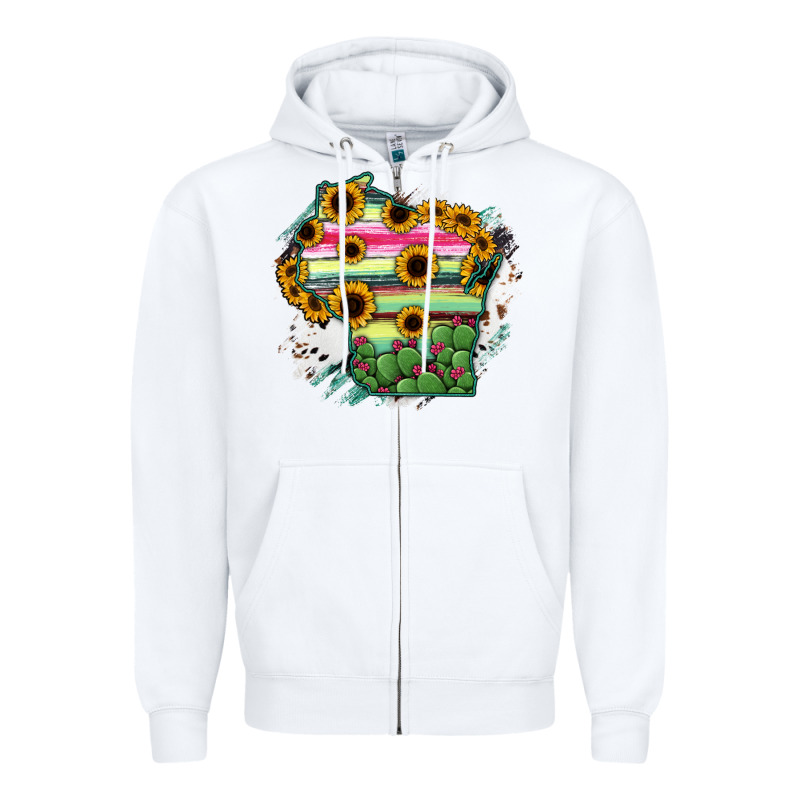 Wisconsin State Map Zipper Hoodie by RanaPortraitStore | Teevron