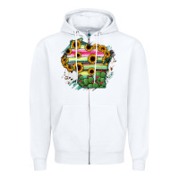 White Wisconsin State Map Zipper Hoodie - RanaPortraitStore