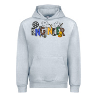 Heather Grey engineer Urban Hoodie - NancyCooperArtShop