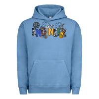 Pigment Pebble Blue engineer Urban Hoodie - NancyCooperArtShop