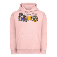Pigment Salmon engineer Urban Hoodie - NancyCooperArtShop