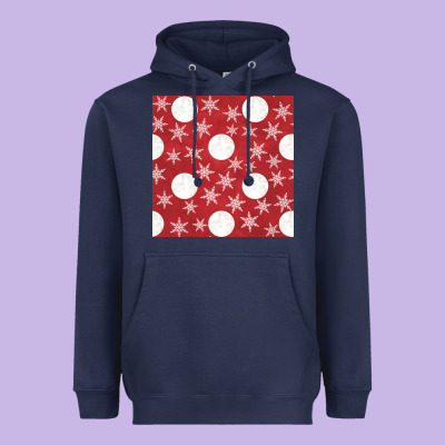 Christmas Snow Flakes Seamless Pattern Heavyweight Hoodie Designed By Bundleandbundleshop