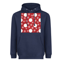 Navy christmas snow flakes seamless pattern Heavyweight Hoodie - BundleAndBundleShop