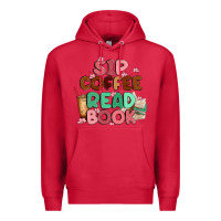 Cardinal sip coffee read book Premium Hoodie - MaliasSmallBusiness