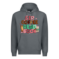 Rock sip coffee read book Premium Hoodie - MaliasSmallBusiness