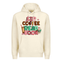 Sandshell sip coffee read book Premium Hoodie - MaliasSmallBusiness