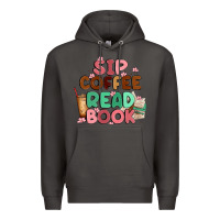 Smoke sip coffee read book Premium Hoodie - MaliasSmallBusiness