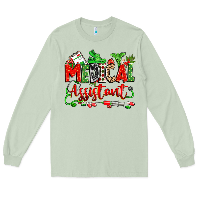 Christmas Medical Assistant Long Sleeve Tee by Zillion Design Studio | Teevron