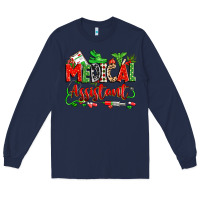 Navy christmas medical assistant Long Sleeve Tee - Zillion Design Studio