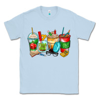 Dusty Blue teacher coffee cups Classic Tee - Zillion Design Studio
