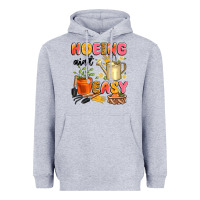Heather Grey hoeing ain't easy Heavyweight Hoodie - Artiststas