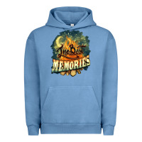 Pigment Pebble Blue camping the best memories Urban Hoodie - NancyCooperArtShop