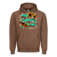 Chestnut aquarius turquoise cowhide Zipper Hoodie - RanaPortraitStore